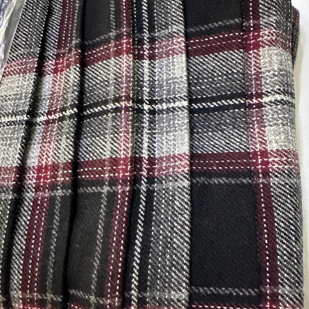 Vintage Scottish Sportswear Wool Tartan Kilt Skirt 12 Pleated Midi Dark Academia - Picture 8 of 10